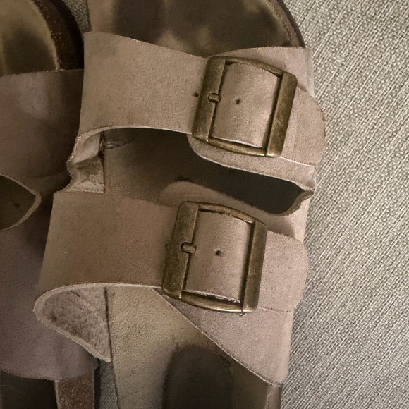 Arizona Brown Double Strap Sandals - Picture 8 of 10